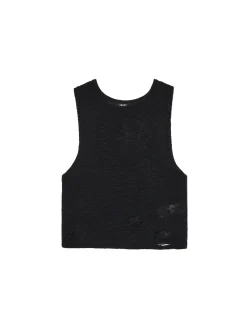 Best Cropp top z dzianiny czarny