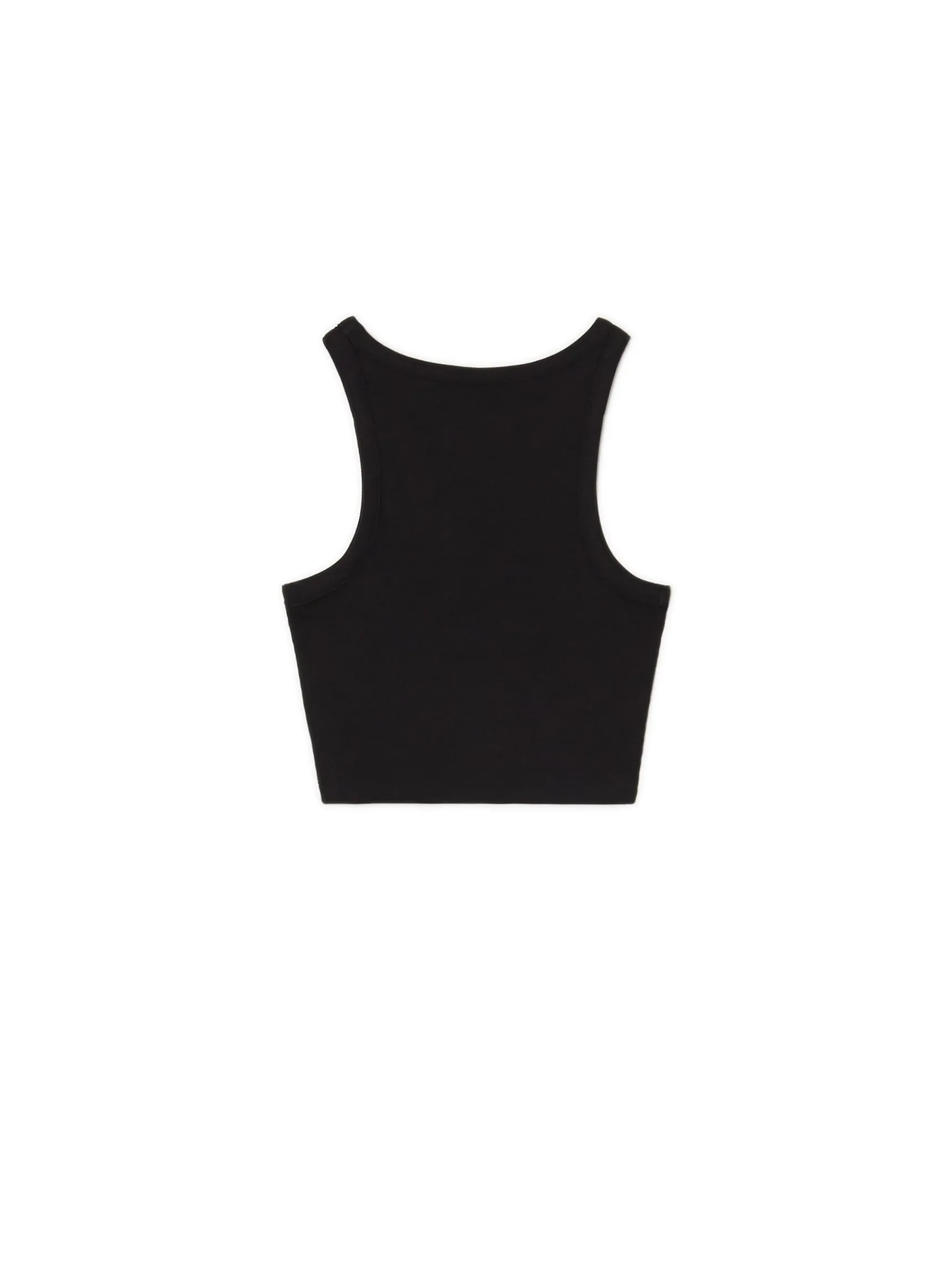 New Cropp top z nadrukiem czarny