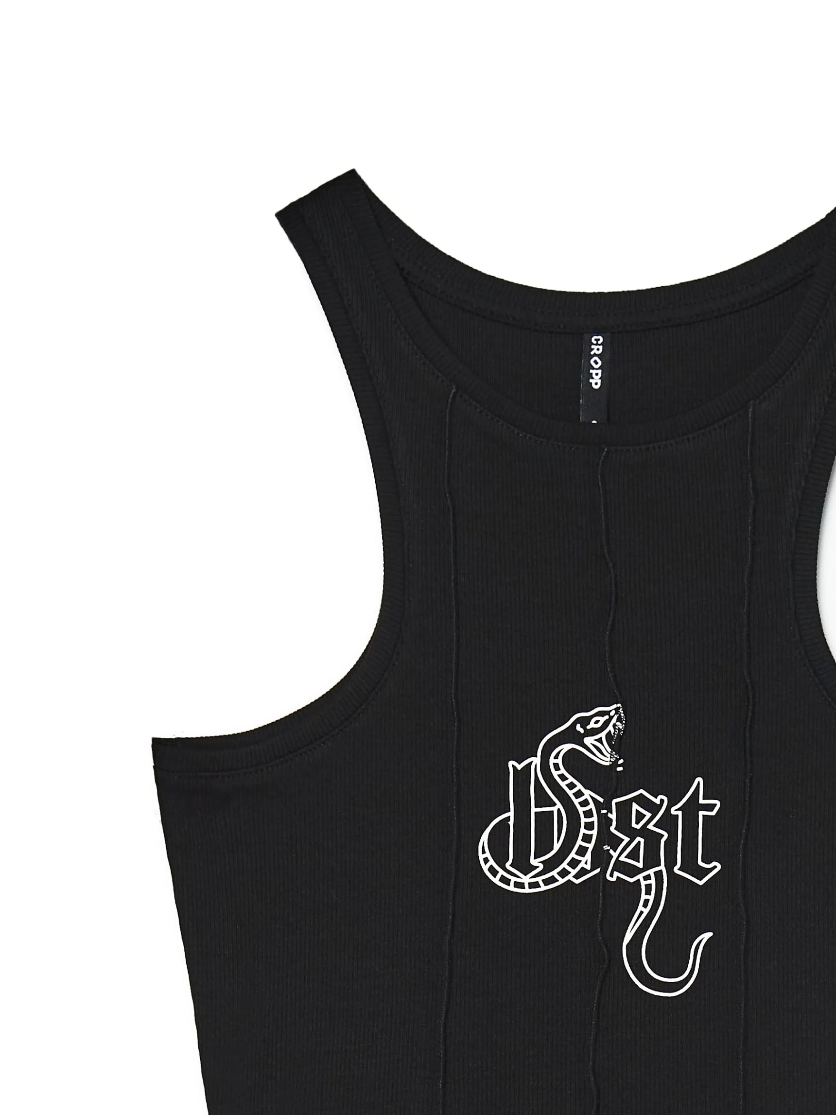 Hot Cropp top z napisem czarny