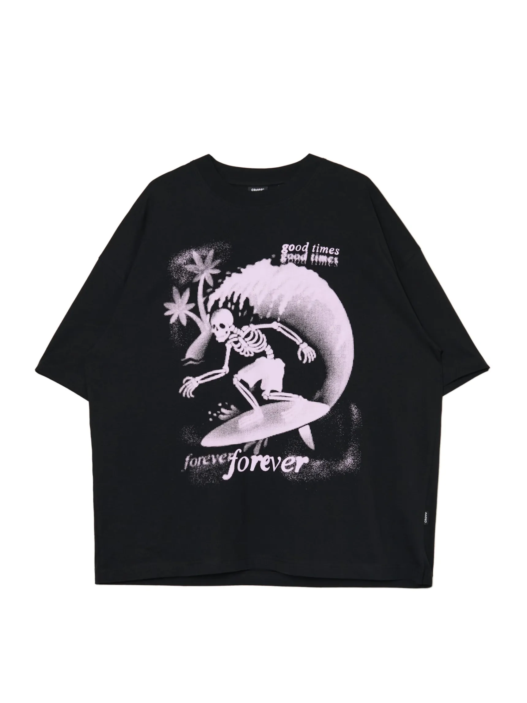 Online Cropp T-shirt boxy z nadrukiem czarny