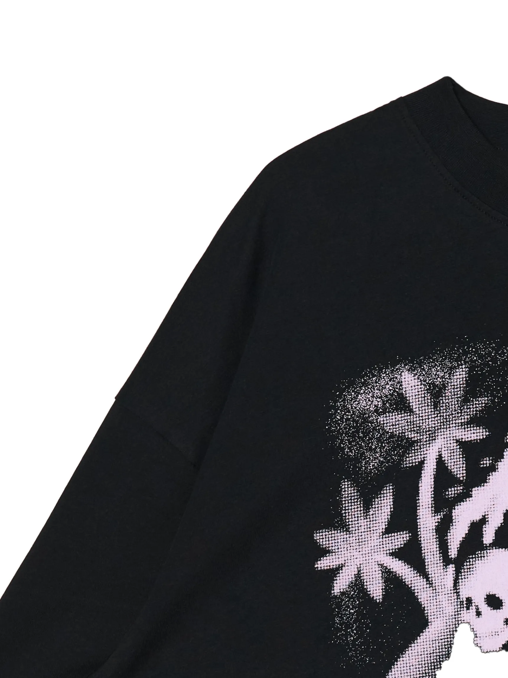 Online Cropp T-shirt boxy z nadrukiem czarny