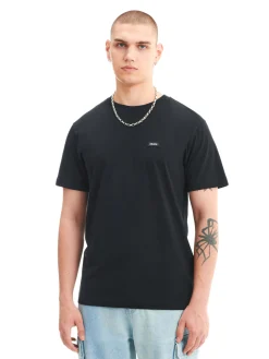 Discount Cropp t-shirt z aplikacją czarny