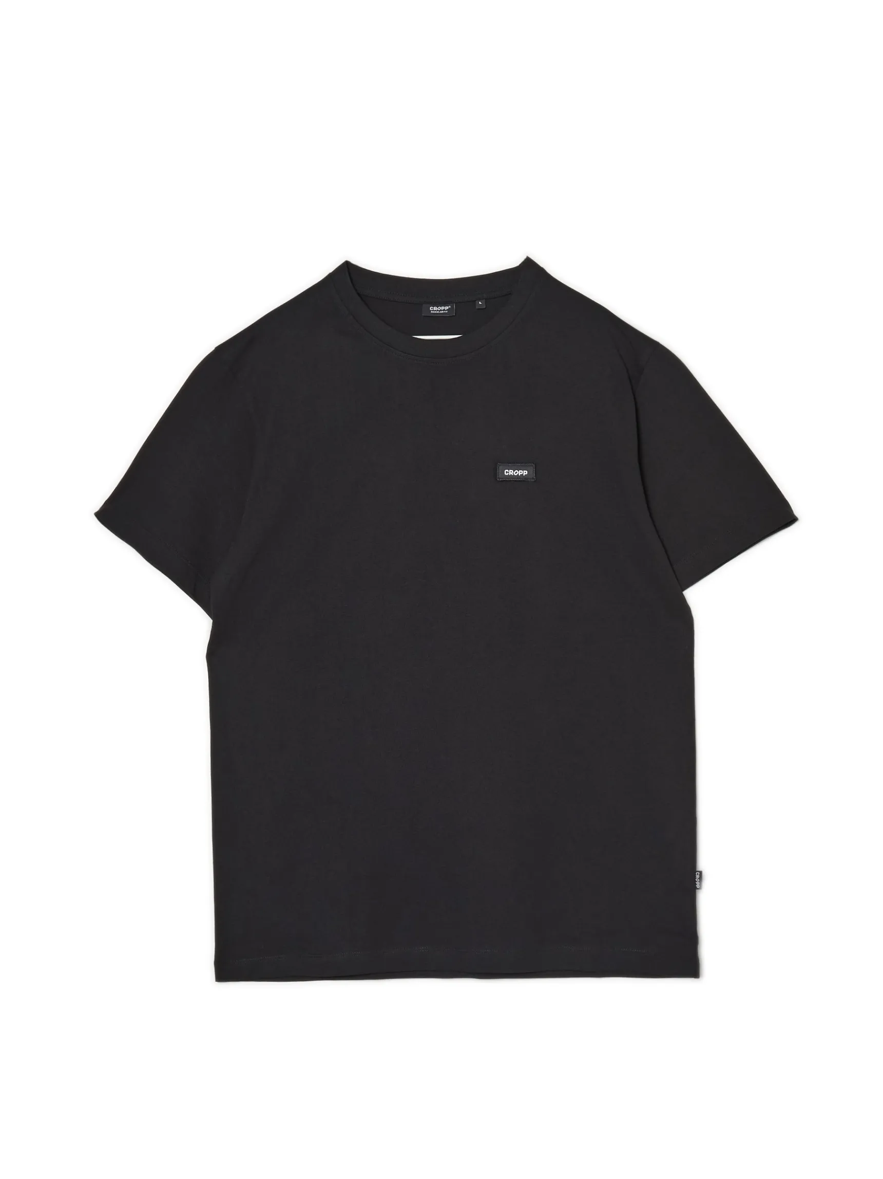 Discount Cropp t-shirt z aplikacją czarny