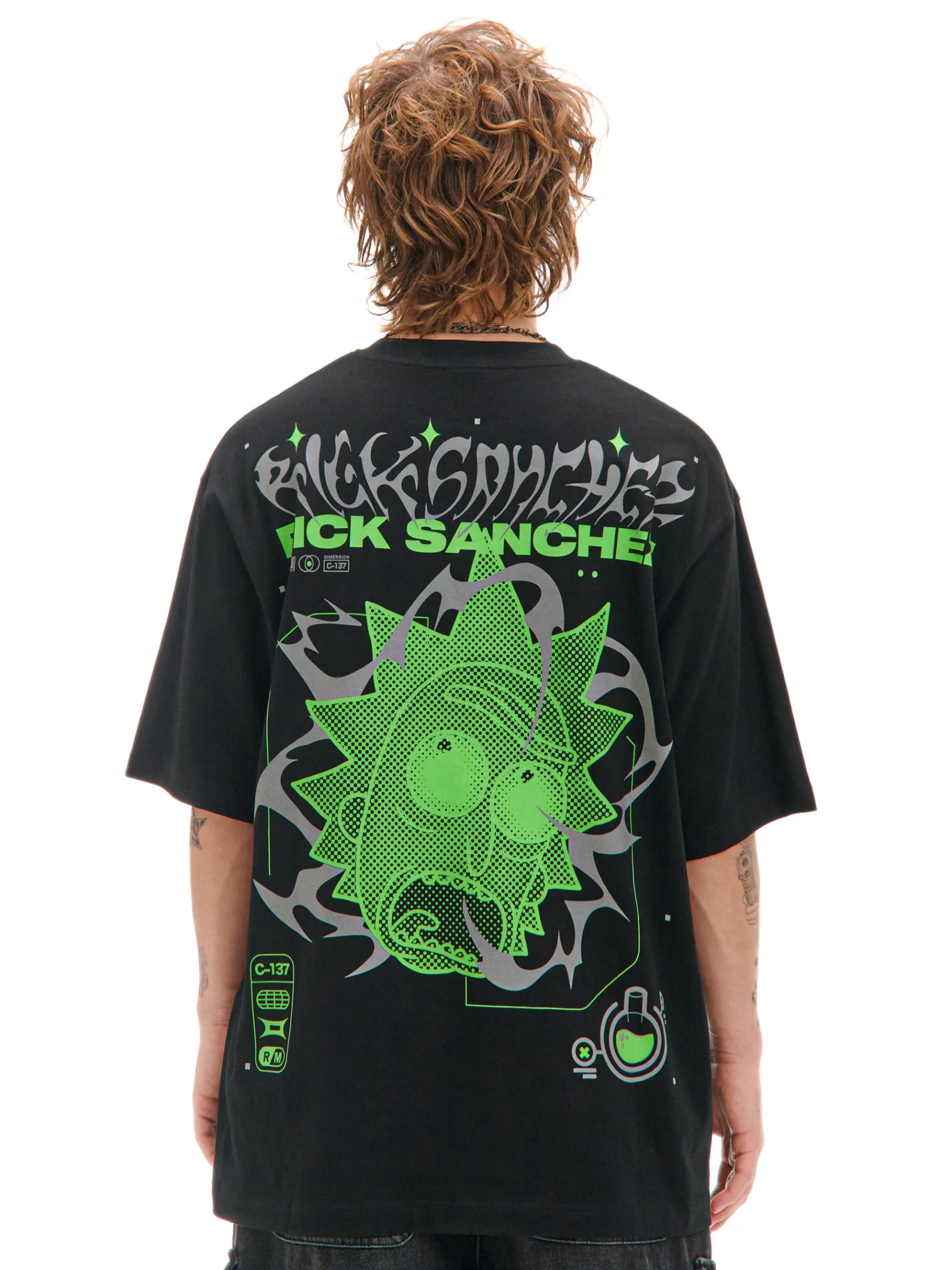 Clearance Cropp T-shirt z printem Rick i Morty czarny