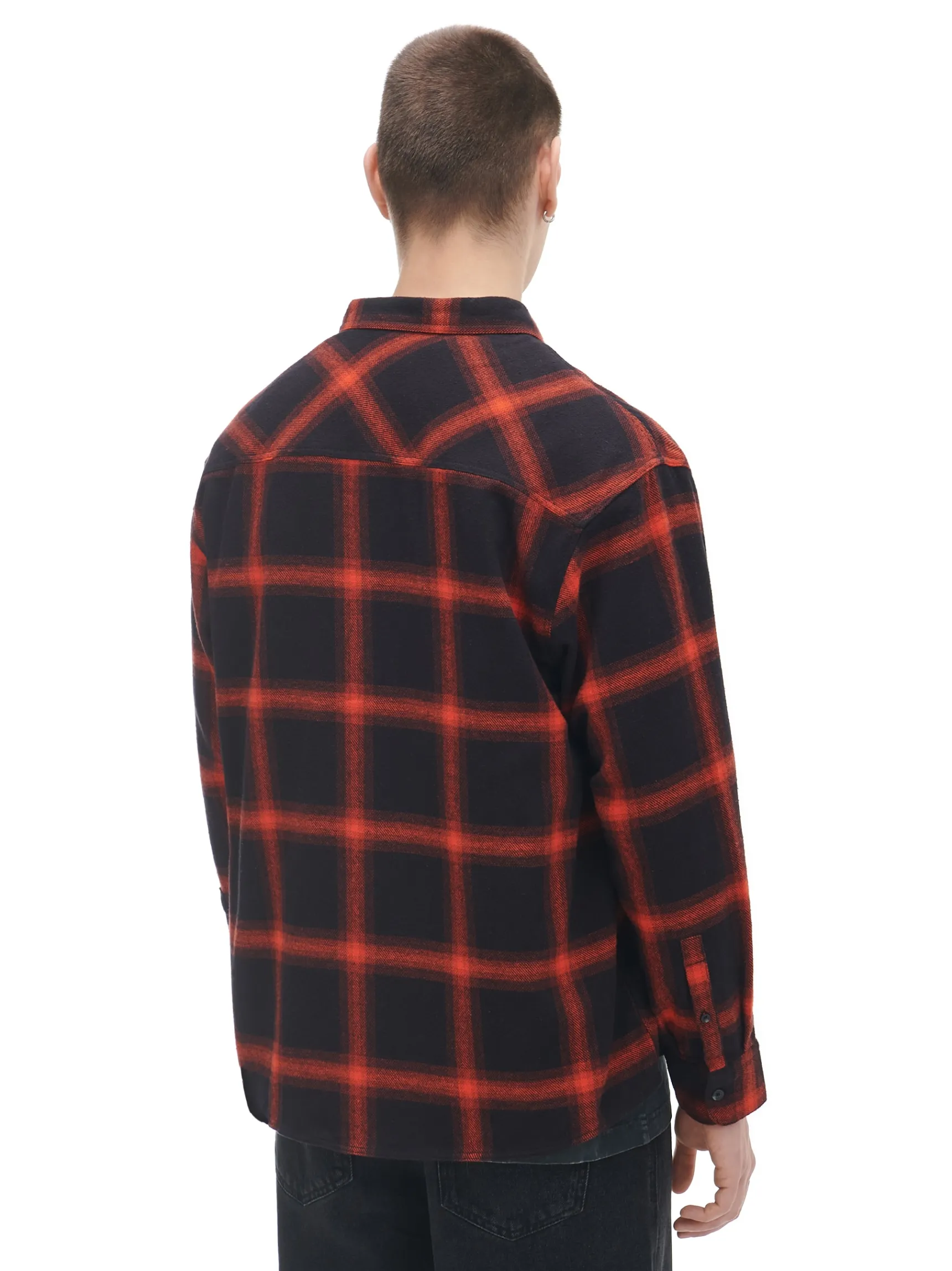 Sale Cropp Czerwona flanelowa koszula w kratę czerwony