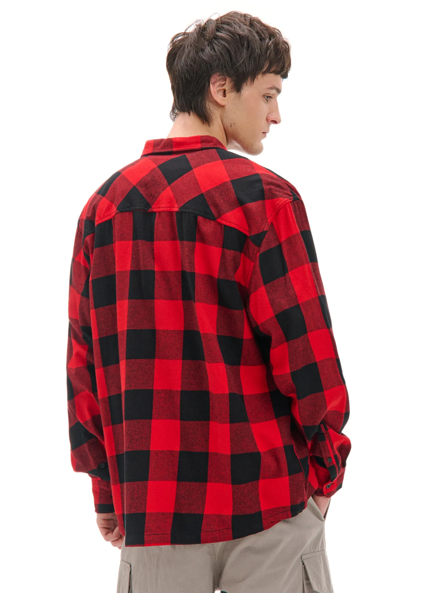 Clearance Cropp Czerwona koszula w kratę czerwony