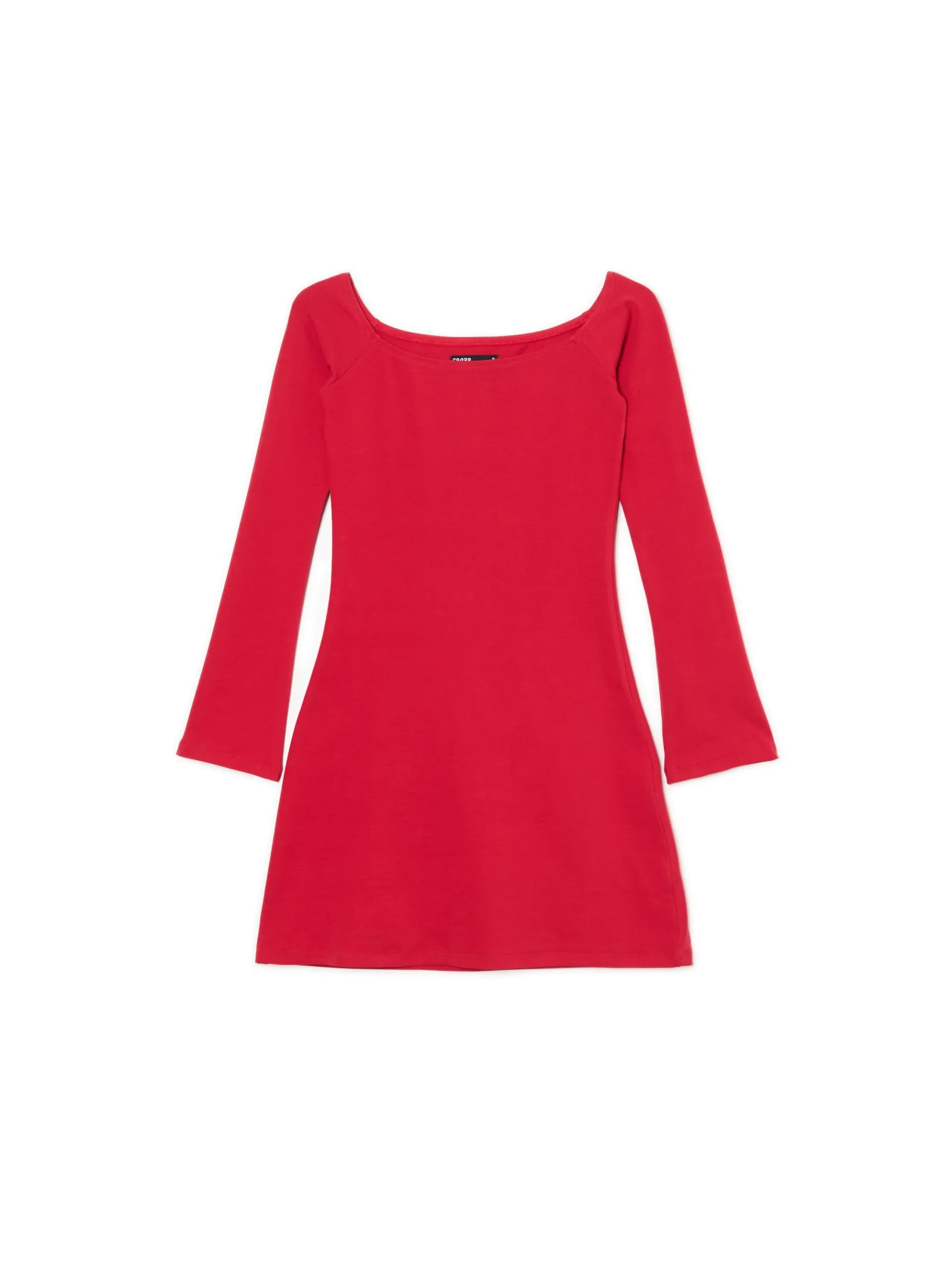 New Cropp Czerwona sukienka mini z rękawami flare czerwony