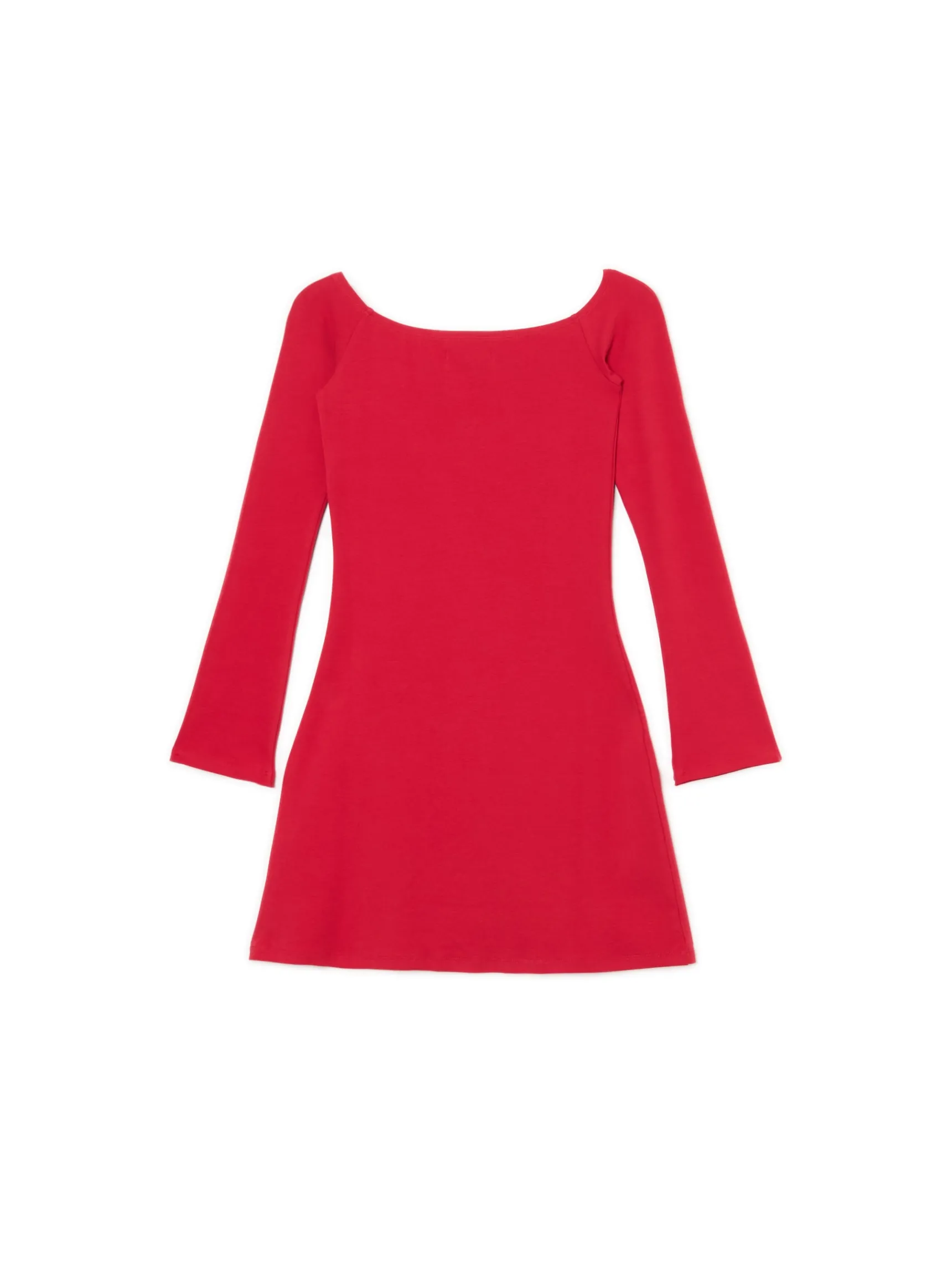 New Cropp Czerwona sukienka mini z rękawami flare czerwony