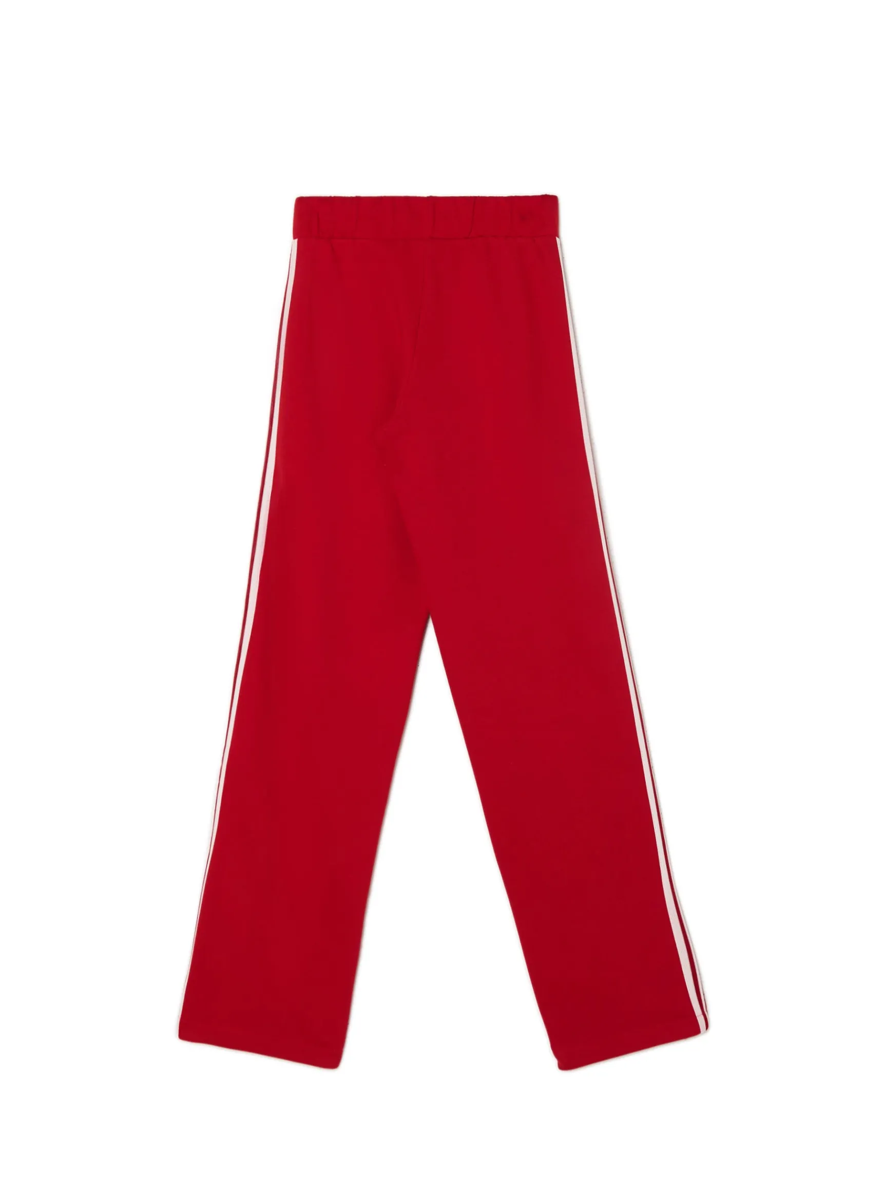 Fashion Cropp Czerwone spodnie z lampasami czerwony