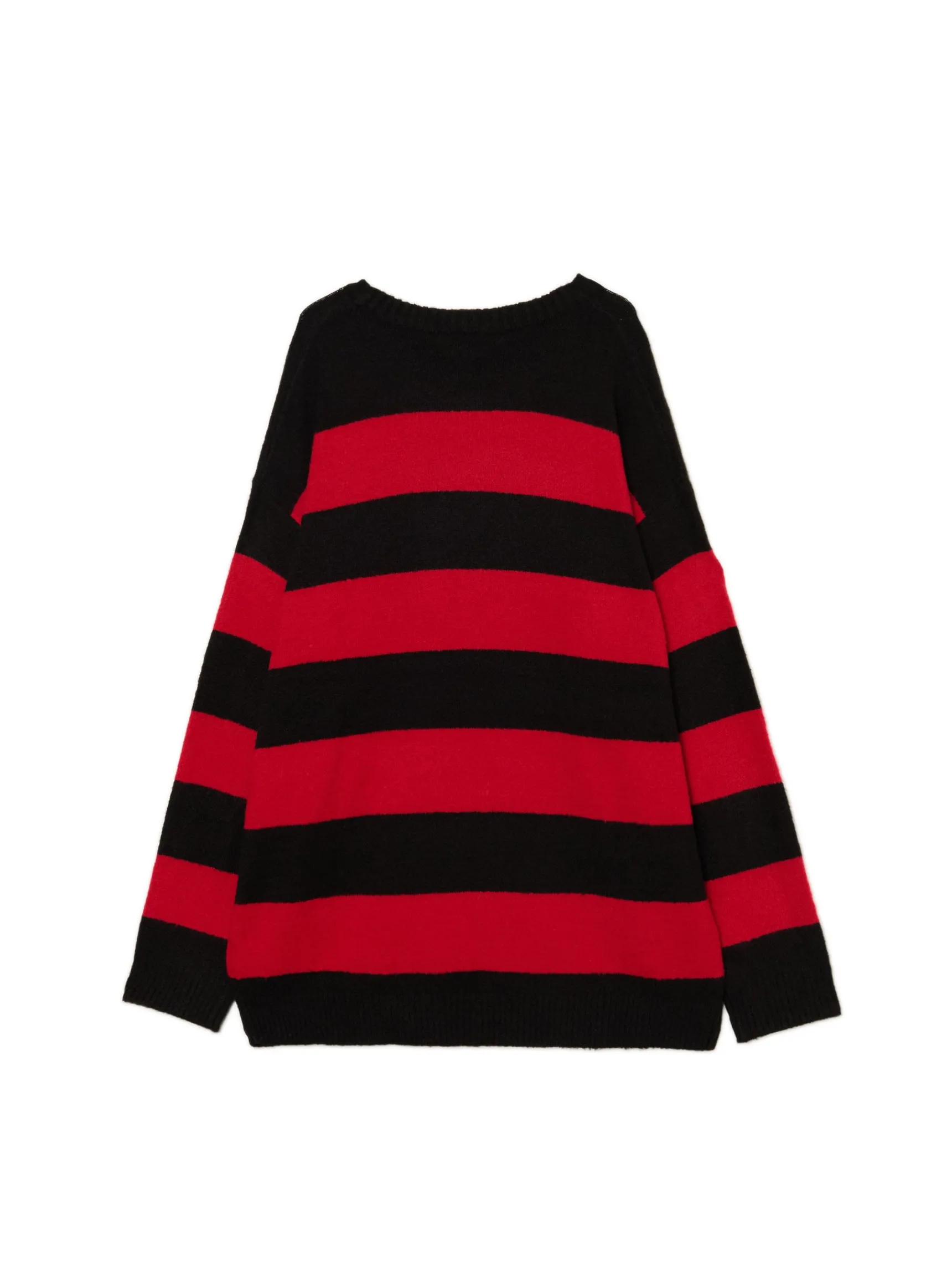 New Cropp sweter w paski czerwony