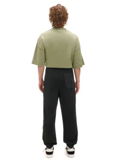 Sale Cropp Dresowe joggery comfort fit z lampasami czarny