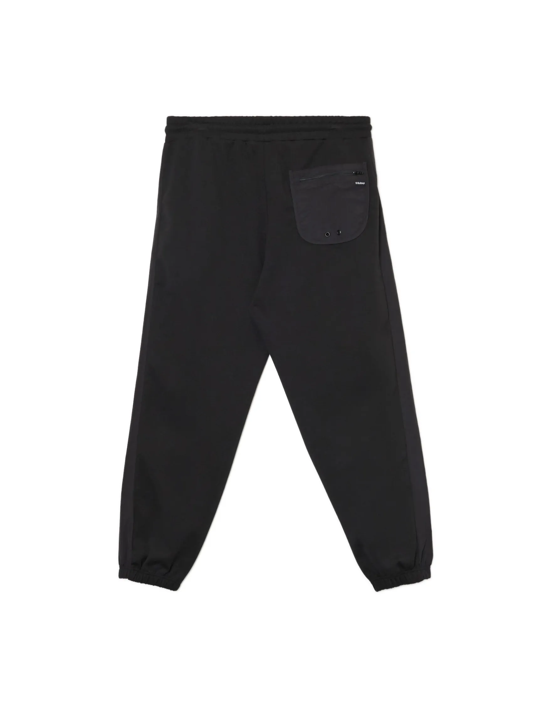 Sale Cropp Dresowe joggery comfort fit z lampasami czarny