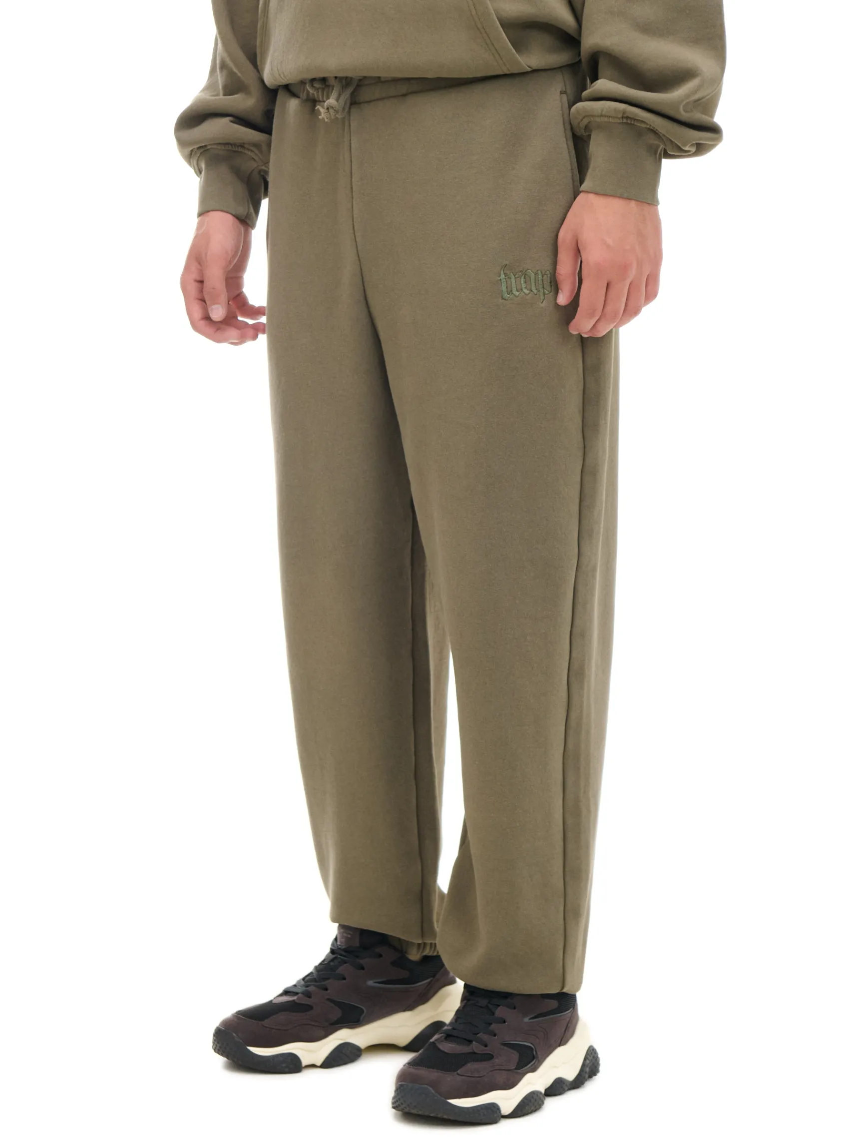 Hot Cropp Dresowe joggery comfort fit zielony