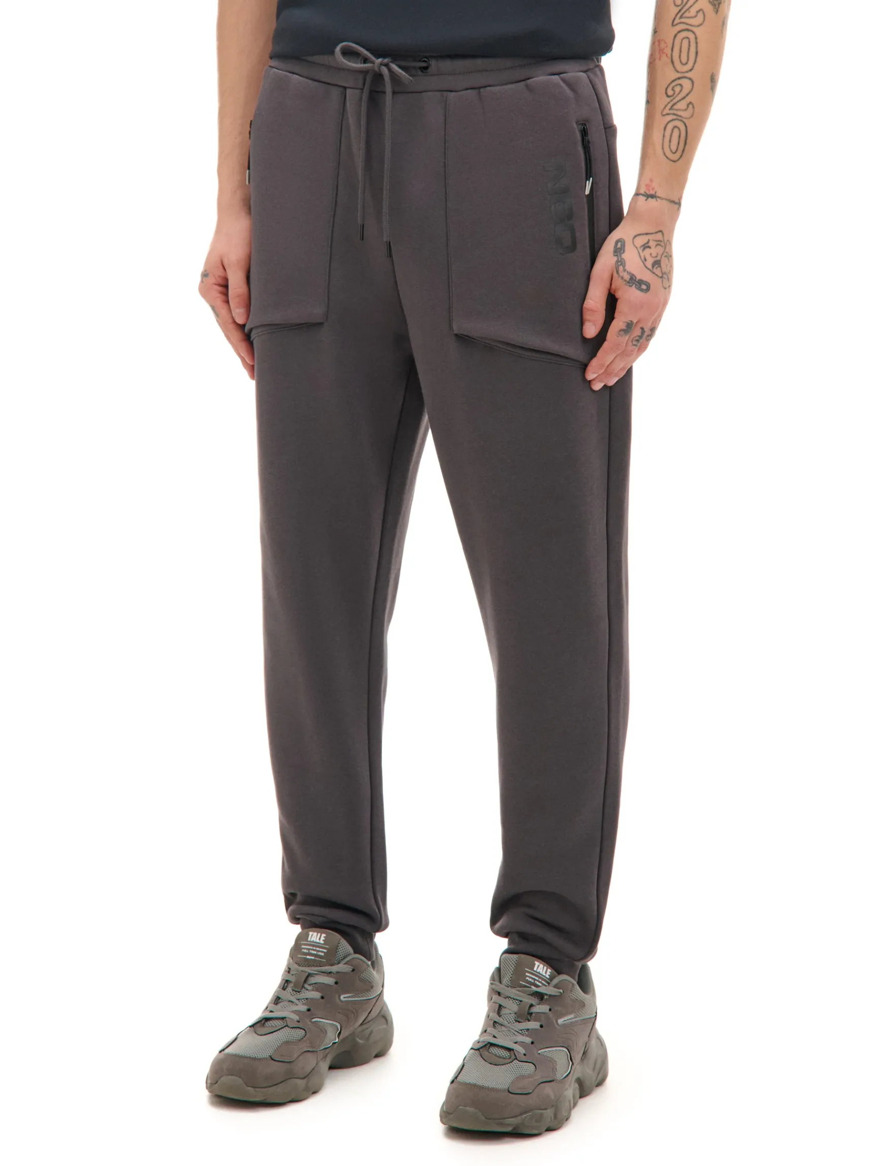 Hot Cropp Dresowe joggery regular fit szary