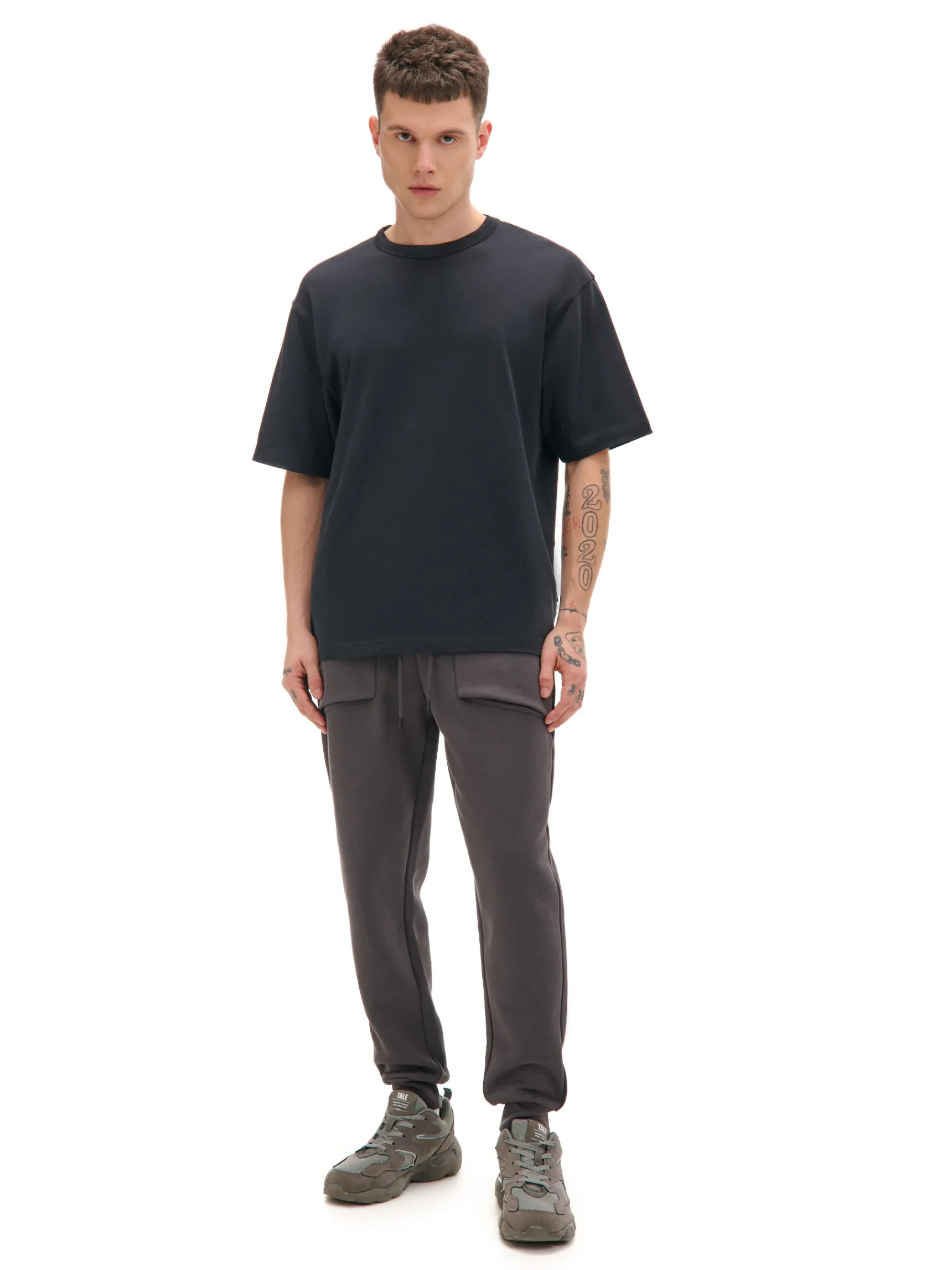 Hot Cropp Dresowe joggery regular fit szary