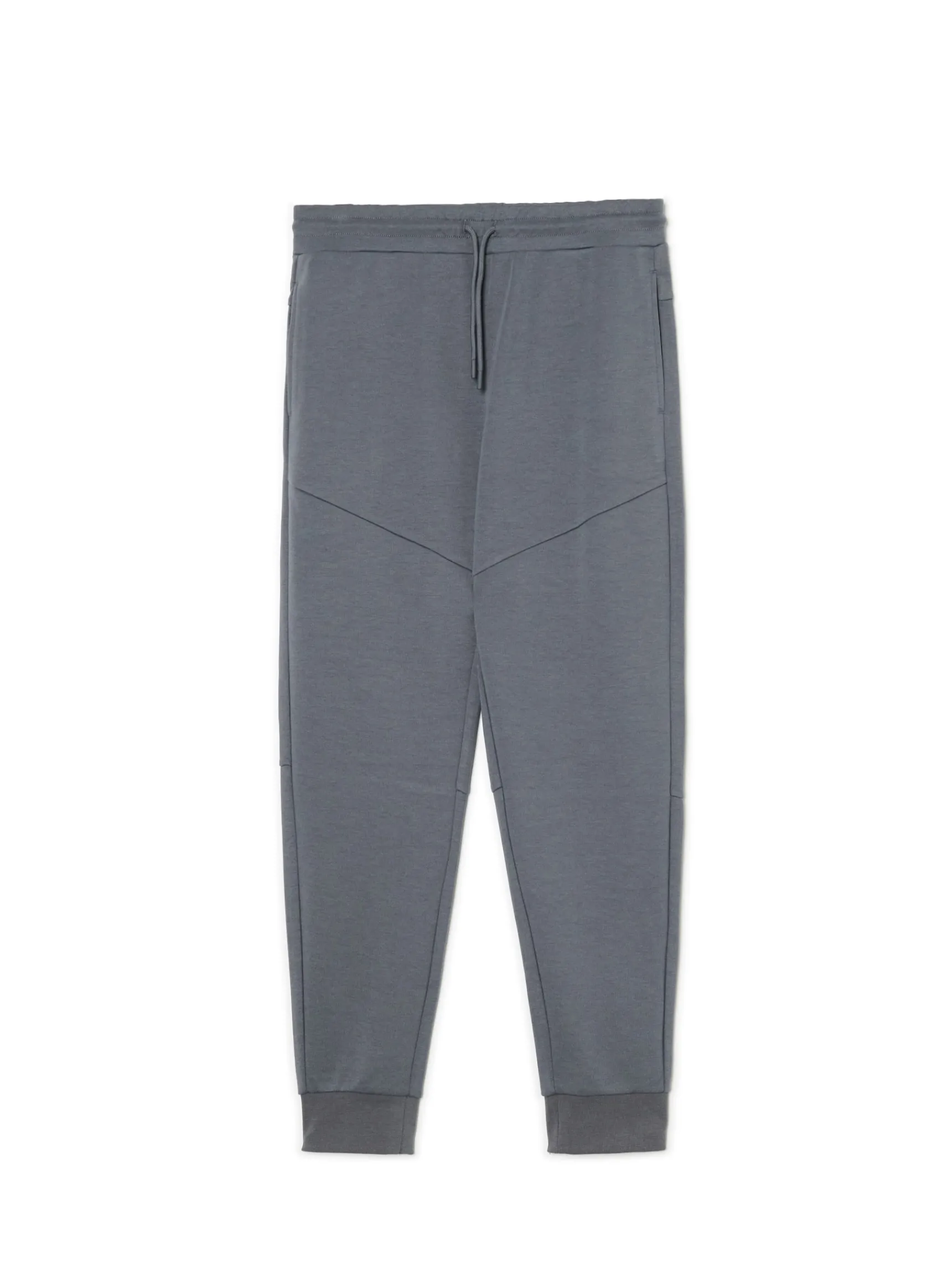 Best Cropp Dresowe joggery z kieszeniami na zamek szary