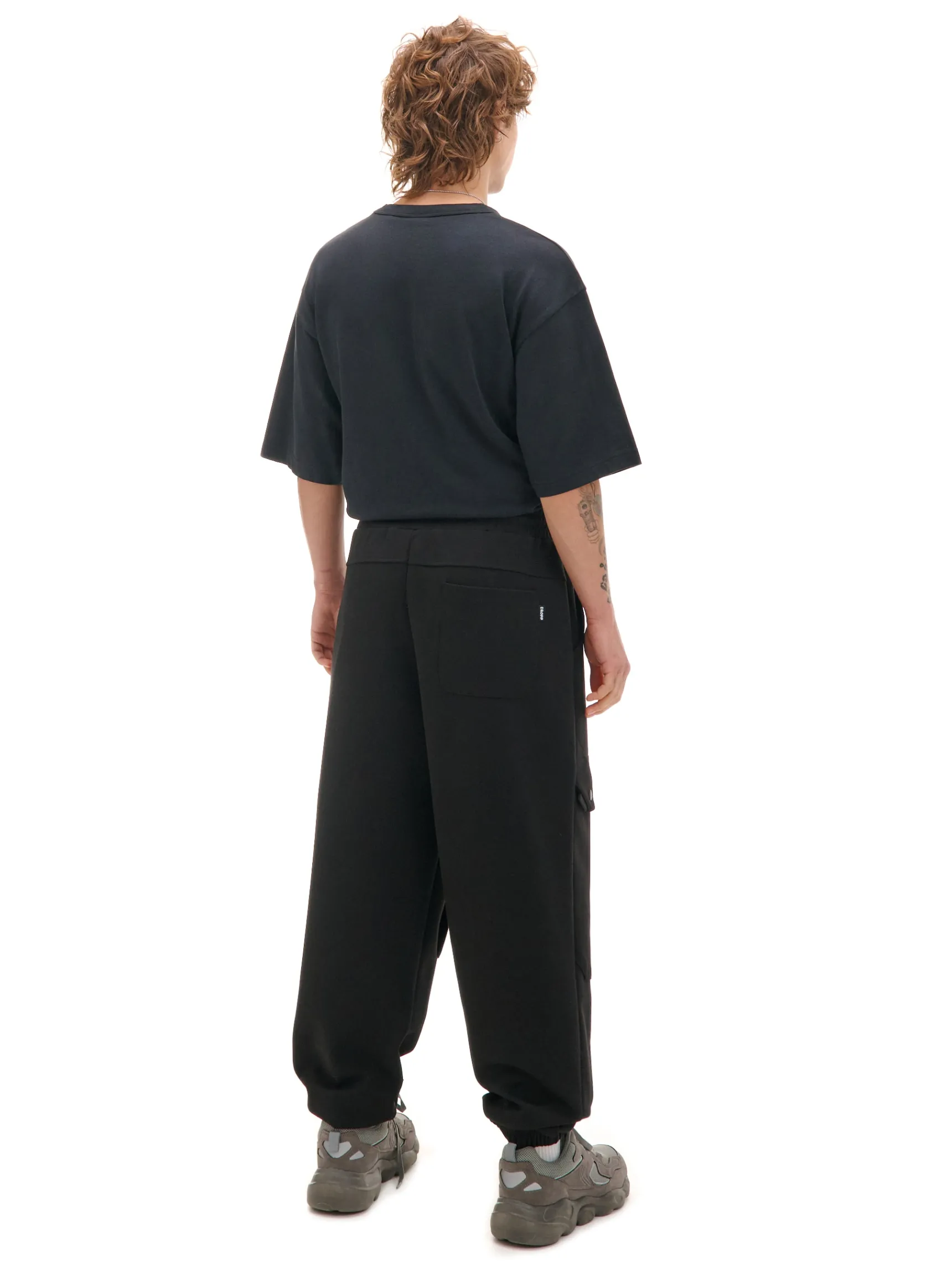 Outlet Cropp Dresowe joggery z kieszeniami na napy czarny