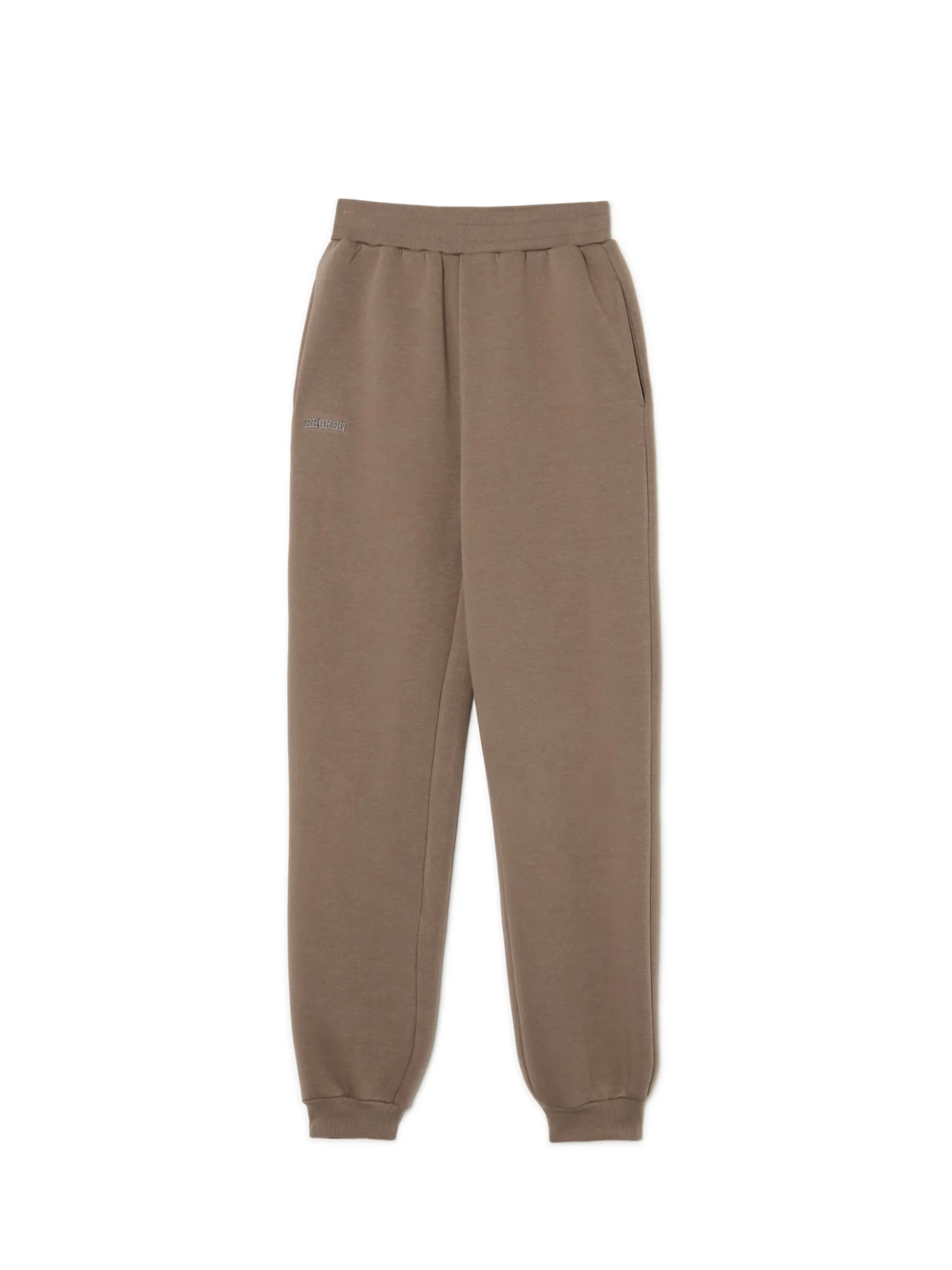 Discount Cropp Dresowe joggery z nadrukiem szary