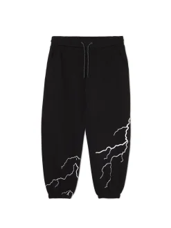 Outlet Cropp Dresowe joggery z odblaskowym printem czarny