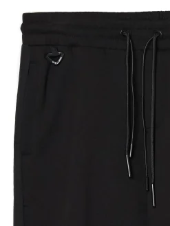 Sale Cropp Dresowe joggery z podwójnymi troczkami czarny
