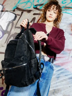 Online Cropp Duży jeansowy plecak szary