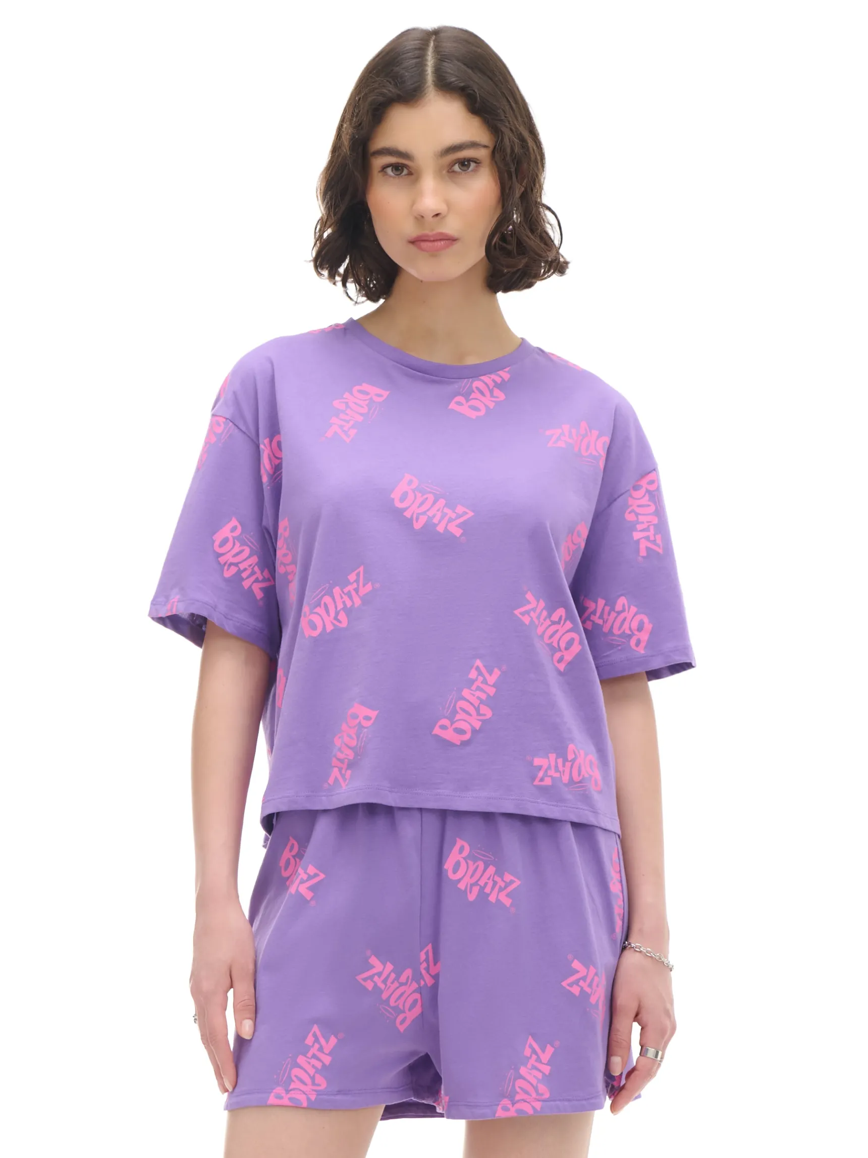 Online Cropp Dwuczęściowa piżama Bratz fioletowy