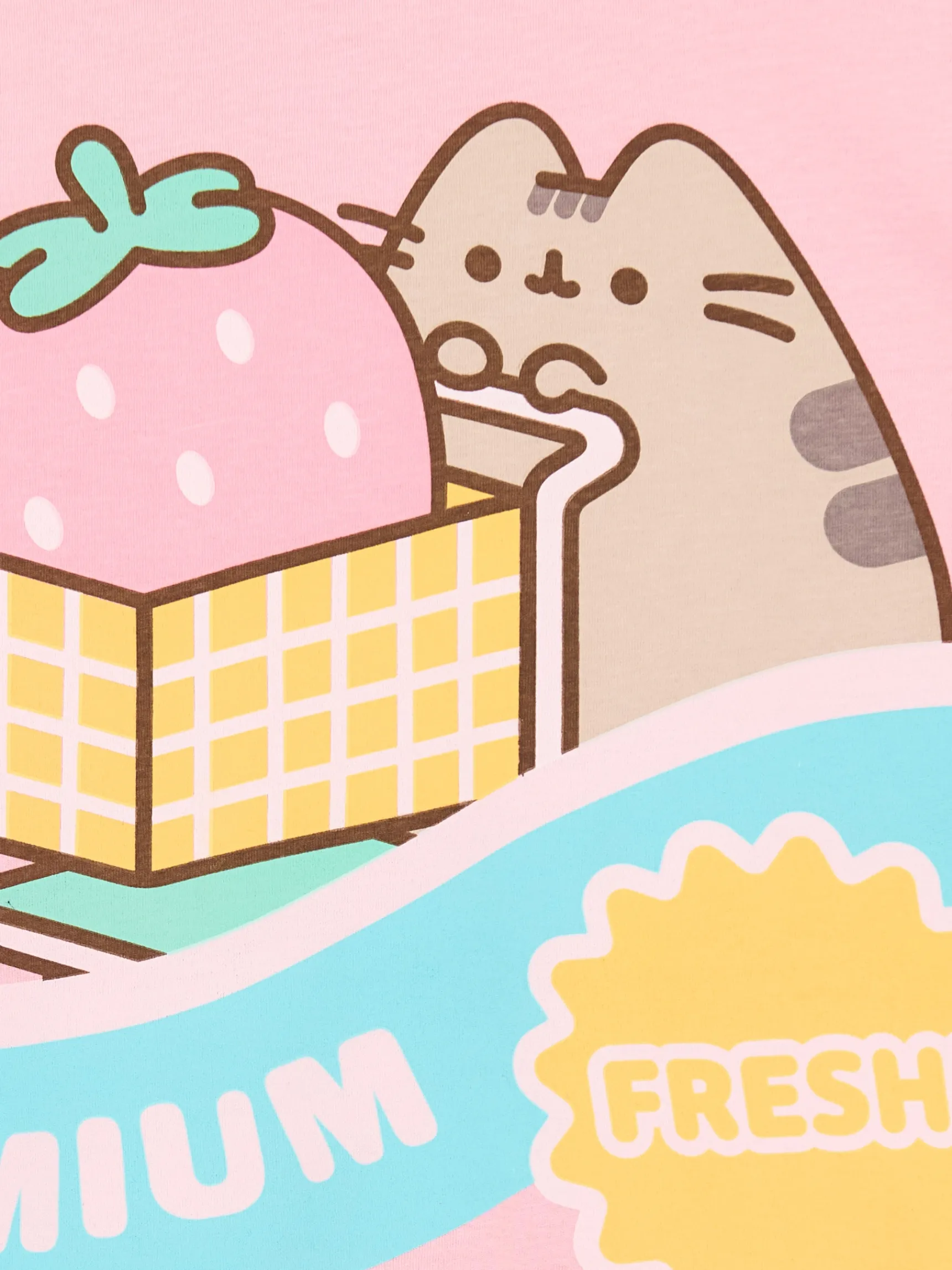 Online Cropp Dwuczęściowa piżama Pusheen różowy