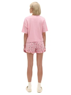 Online Cropp Dwuczęściowa piżama Pusheen różowy