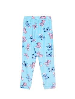 Clearance Cropp Dwuczęściowa piżama Stitch i Andzia błękitny