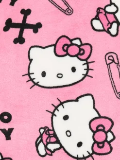 Sale Cropp Dwuczęściowa pluszowa piżama Hello Kitty różowy