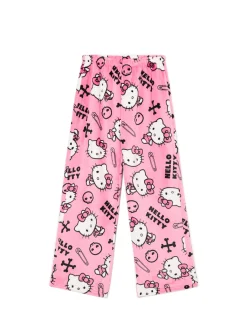Sale Cropp Dwuczęściowa pluszowa piżama Hello Kitty różowy