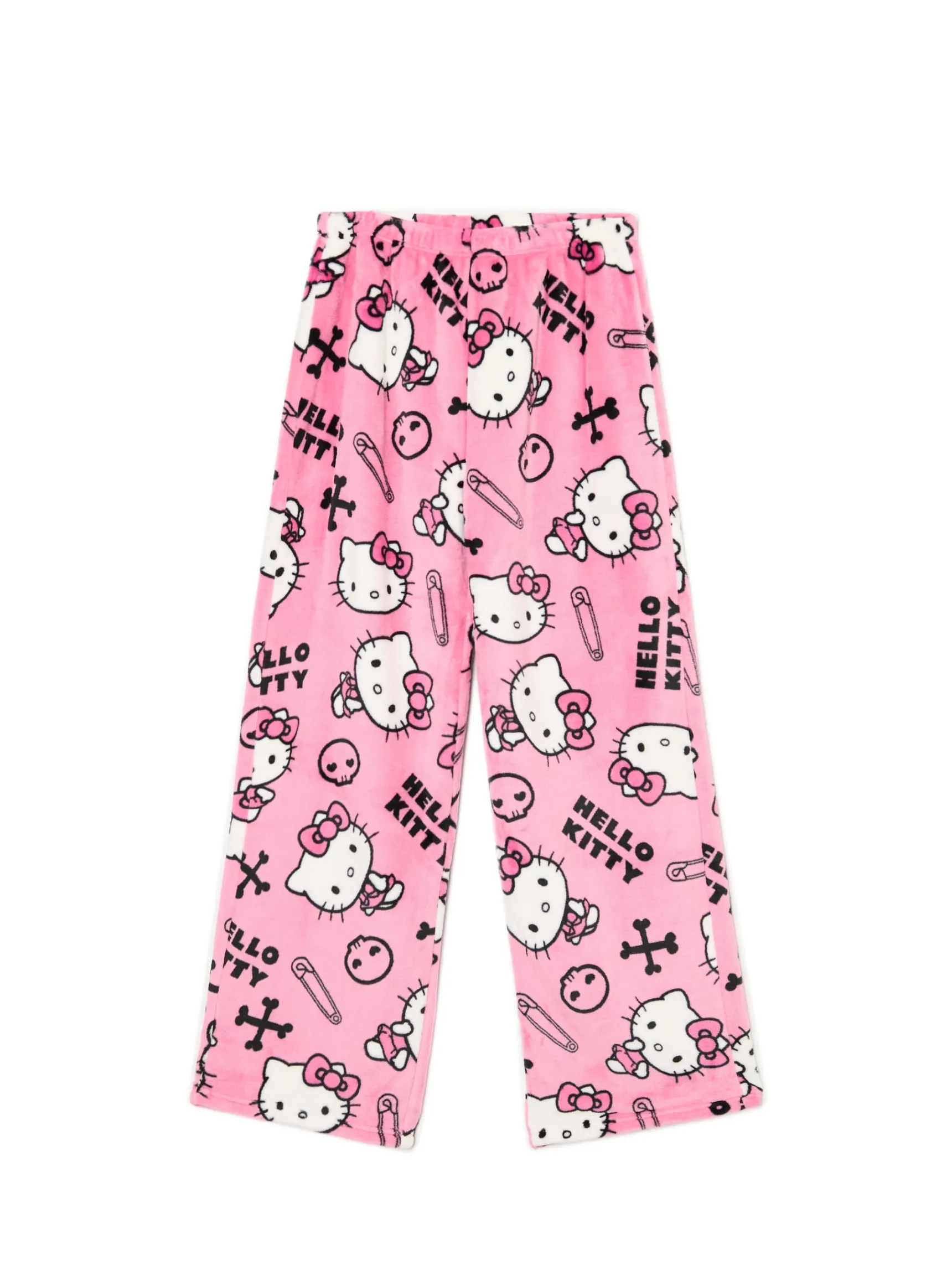 Sale Cropp Dwuczęściowa pluszowa piżama Hello Kitty różowy