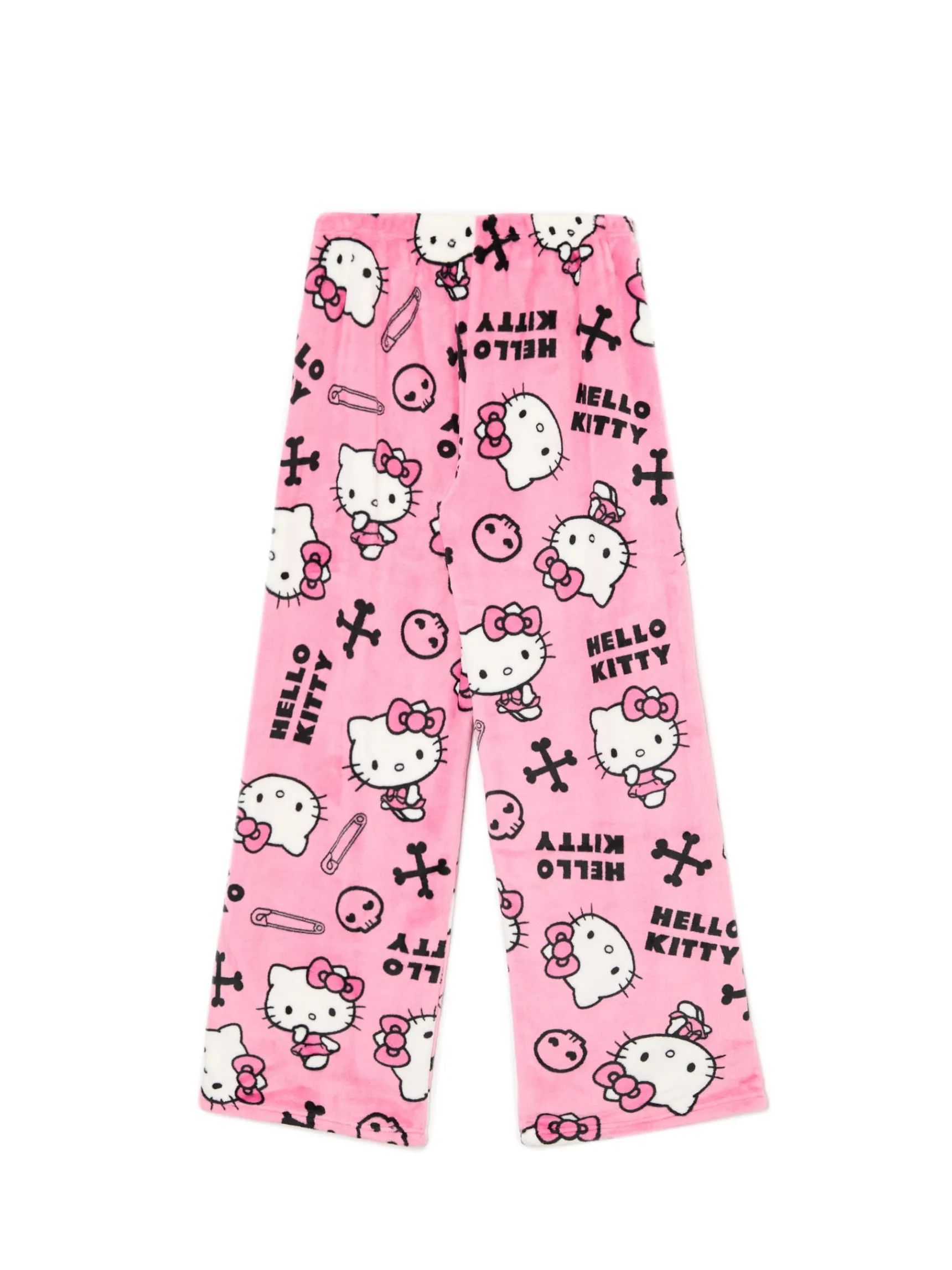 Sale Cropp Dwuczęściowa pluszowa piżama Hello Kitty różowy