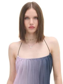 New Cropp Dwukolorowa sukienka maxi zielony