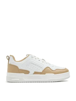 Hot Cropp Dwukolorowe sneakersy beżowy