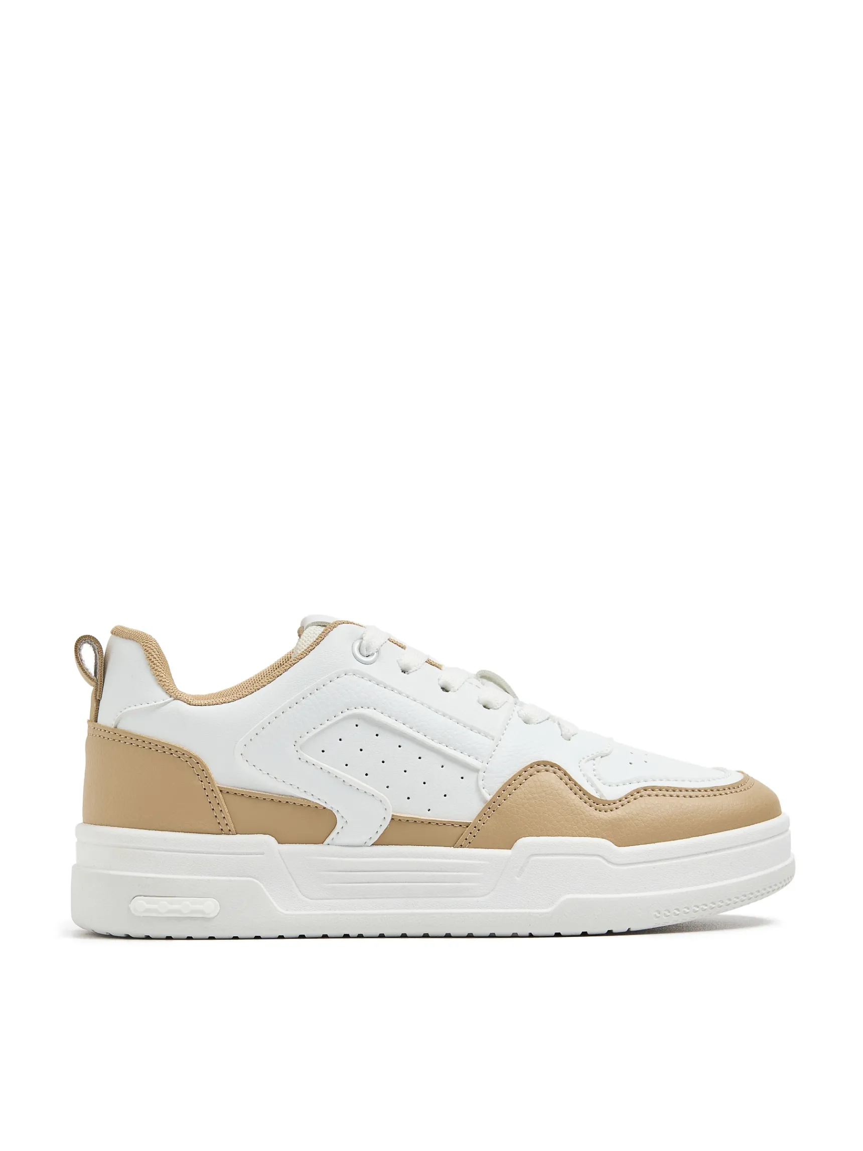 Hot Cropp Dwukolorowe sneakersy beżowy