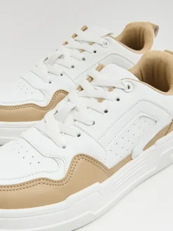 Hot Cropp Dwukolorowe sneakersy beżowy