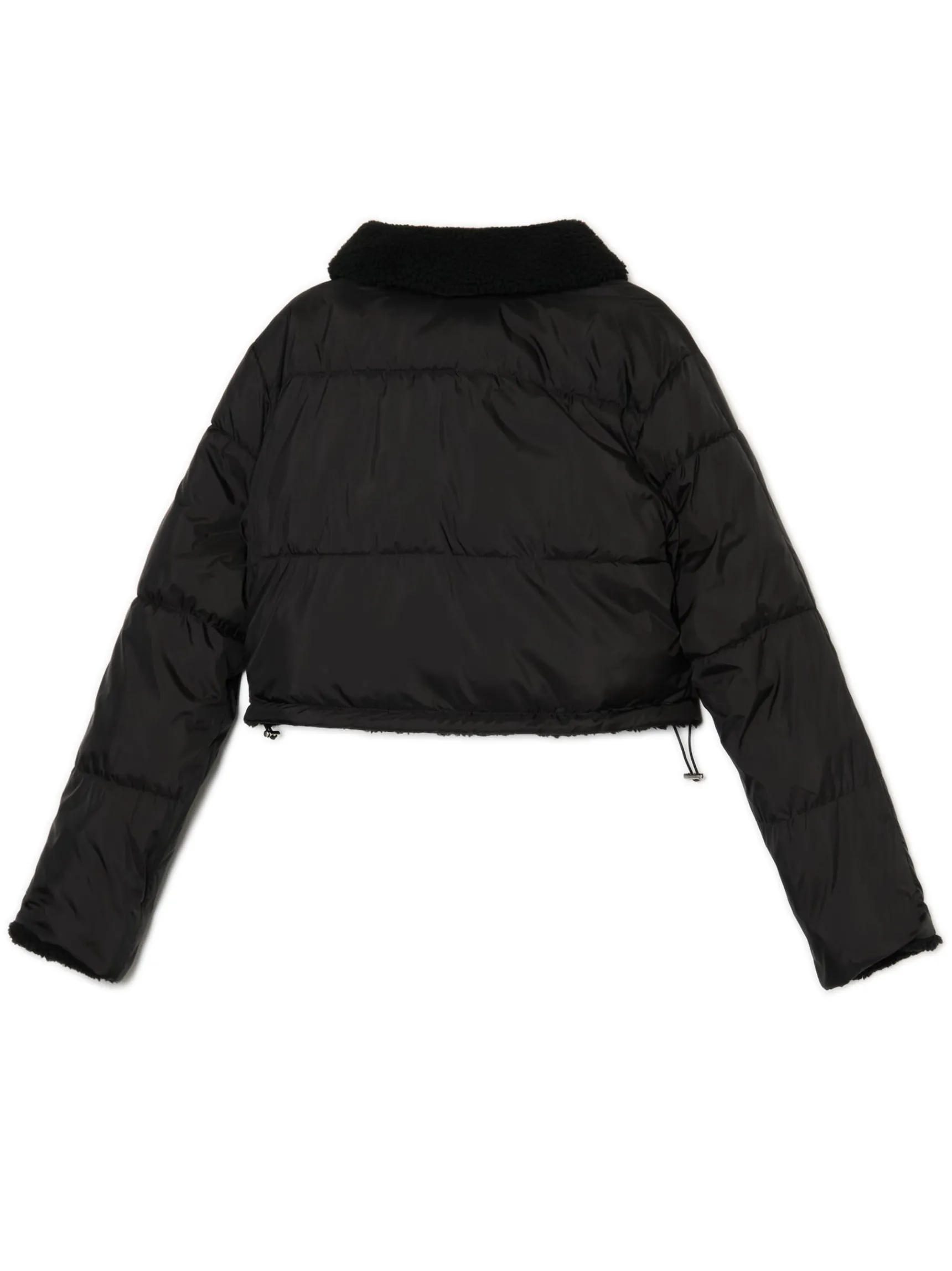 Sale Cropp Dwustronna czarna kurtka puffer czarny