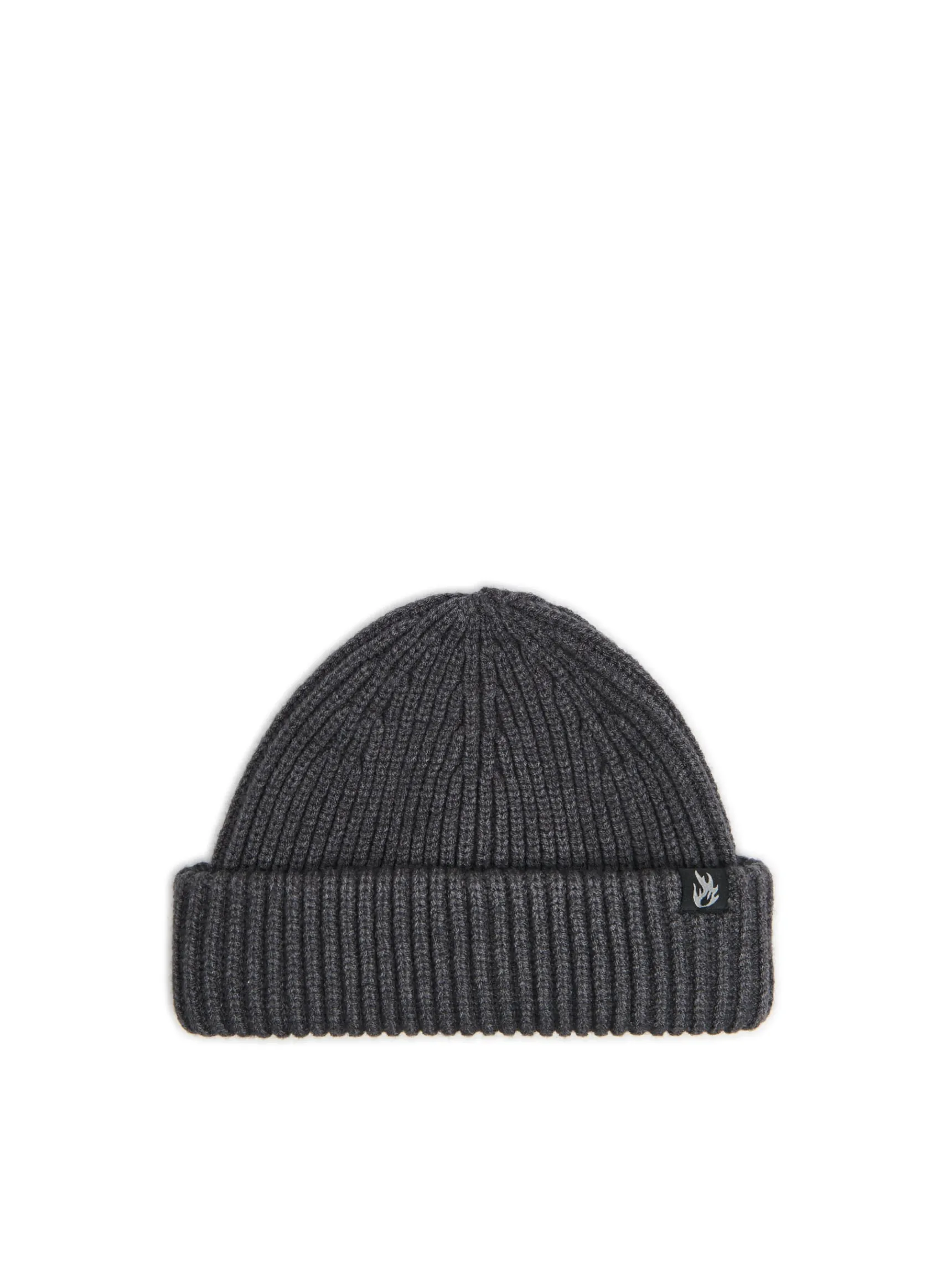 New Cropp Dzianinowa czapka short beanie jasnyszary