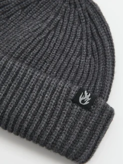 New Cropp Dzianinowa czapka short beanie jasnyszary