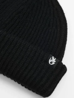Clearance Cropp Dzianinowa czapka short beanie czarny