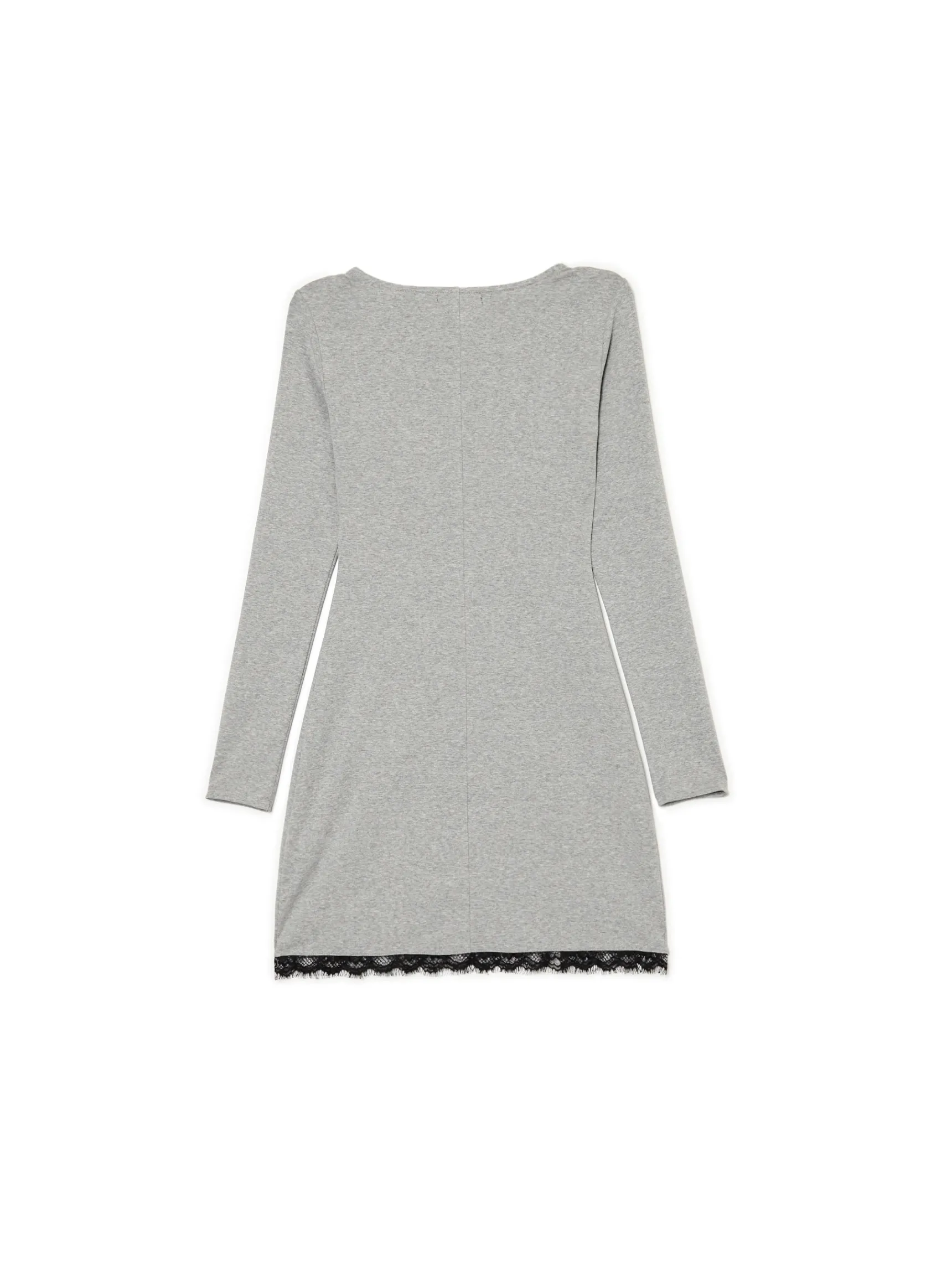 Discount Cropp Dzianinowa szara sukienka midi szary
