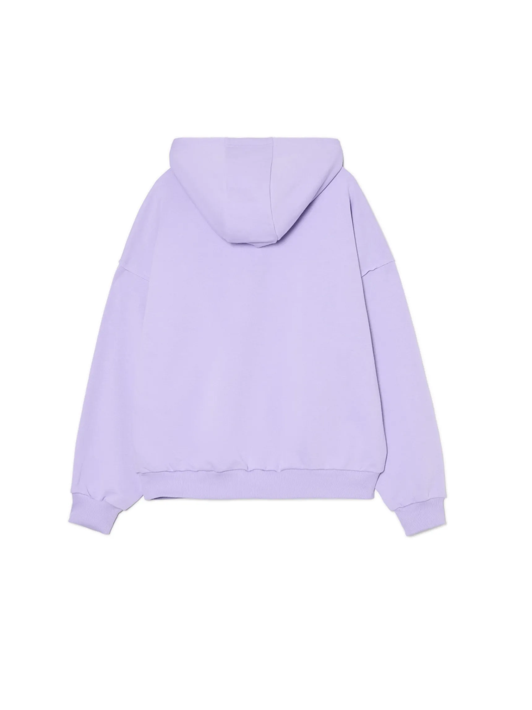 Discount Cropp Fioletowa bluza z kapturem UNISEX fioletowy