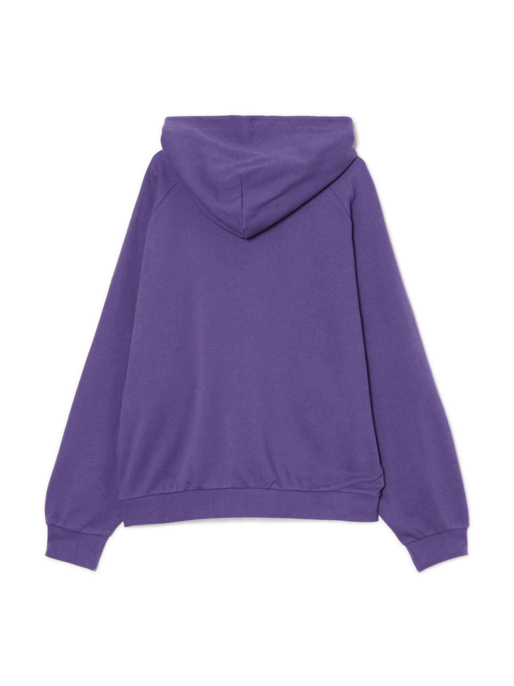 Clearance Cropp Fioletowa bluza z kapturem i nadrukami fioletowy