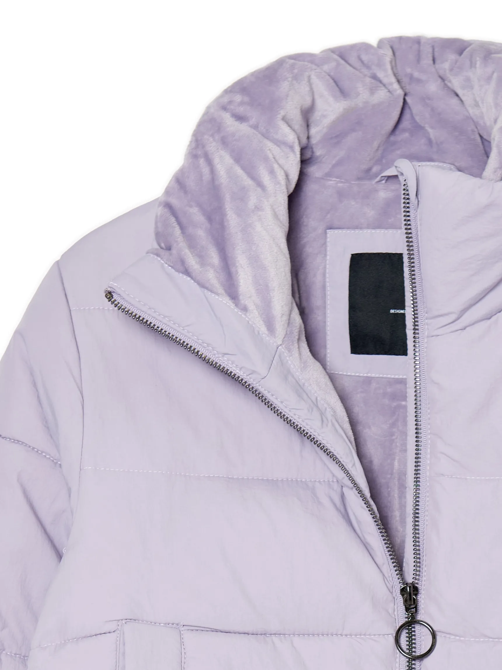 Fashion Cropp Fioletowa kurtka puffer fioletowy