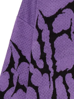 Hot Cropp sweter z nadrukiem fioletowy