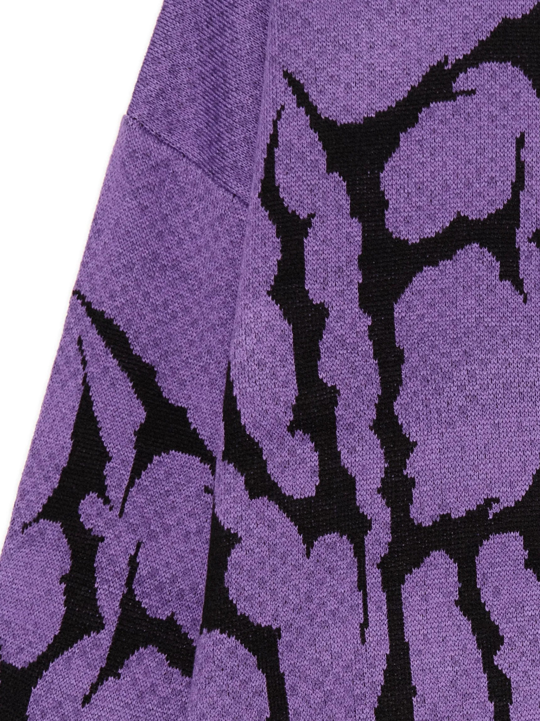 Hot Cropp sweter z nadrukiem fioletowy