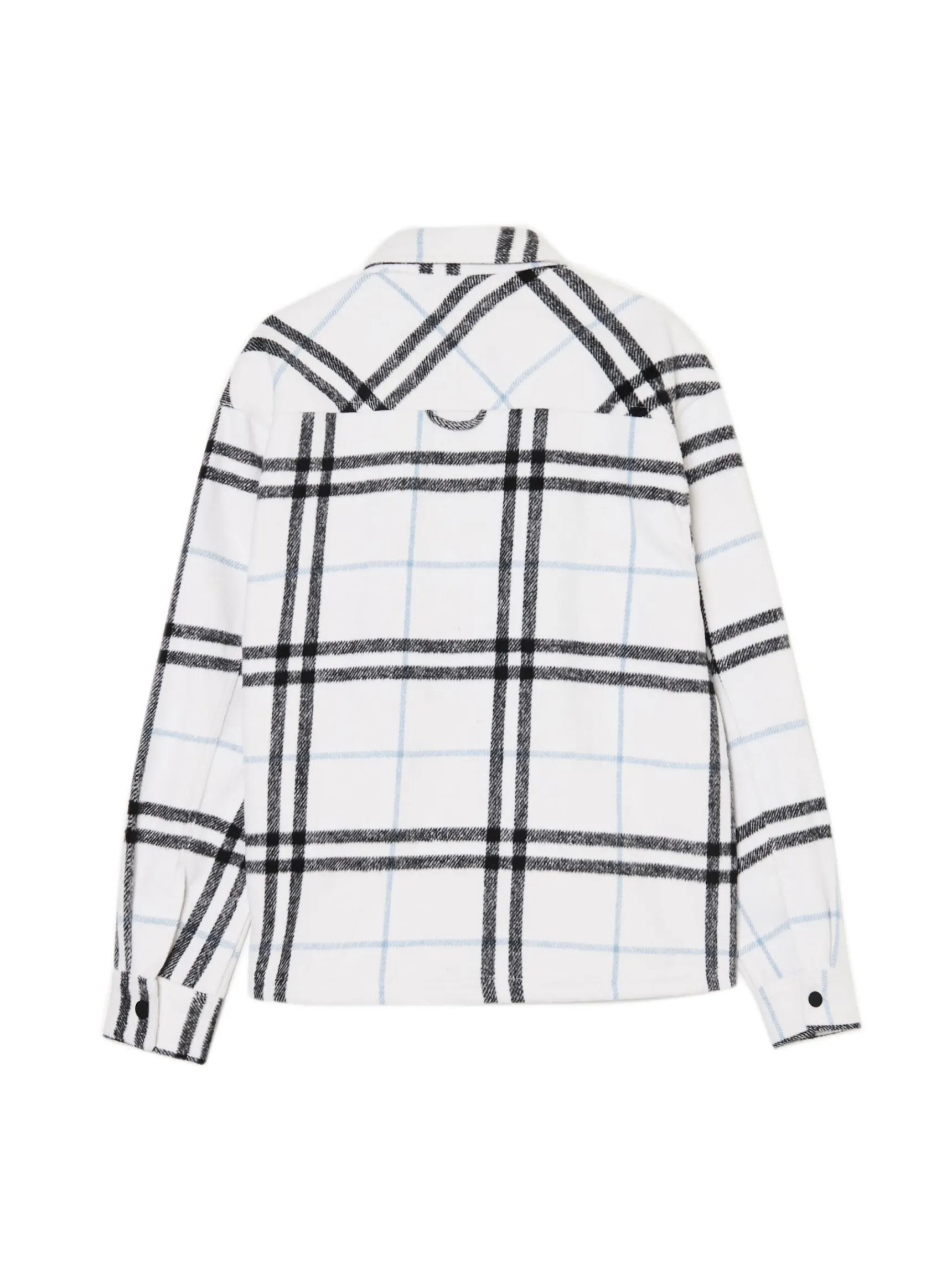 Outlet Cropp Flanelowa kraciasta koszula z domieszką wełny biały