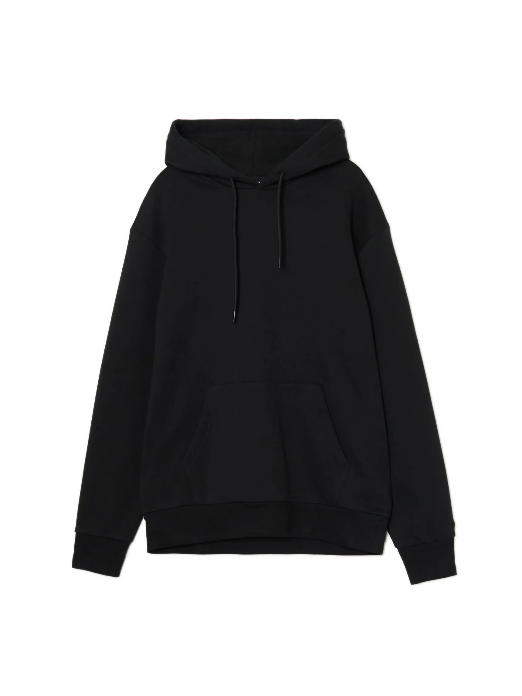 Online Cropp Gładka czarna bluza z kapturem czarny