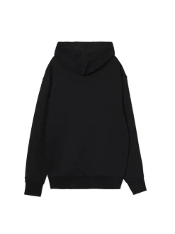 Online Cropp Gładka czarna bluza z kapturem czarny